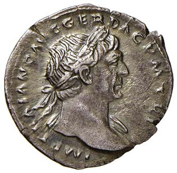 Traiano (117-138) Denario - Testa ... 