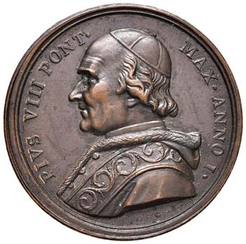 Pio VIII (1829-1830) Medaglia A. I ... 