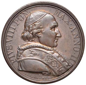 Pio VIII (1829-1830) Medaglia A. ... 