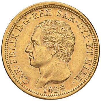Carlo Felice (1821-1831) 80 Lire ... 