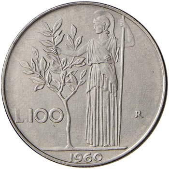 REPUBBLICA ITALIANA 100 Lire 1960 ... 
