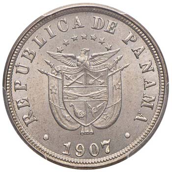 PANAMA 2,5 Centimos de Balboa 1907 ... 