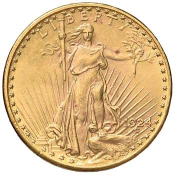 USA 20 Dollari 1924 - AU (g 33,40) ... 
