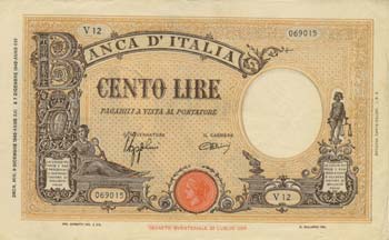 Banca d’Italia - 100 Lire Grande ... 