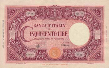 Banca d’Italia - 500 Lire ... 
