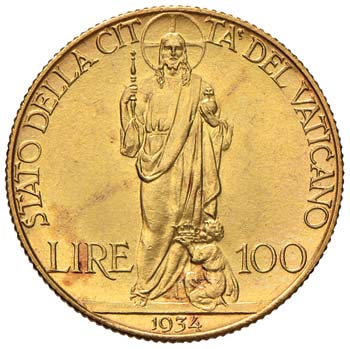 Pio XI (1929-1939) 100 Lire 1934 ... 