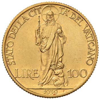 Pio XII (1939-1958) 100 Lire 1939 ... 