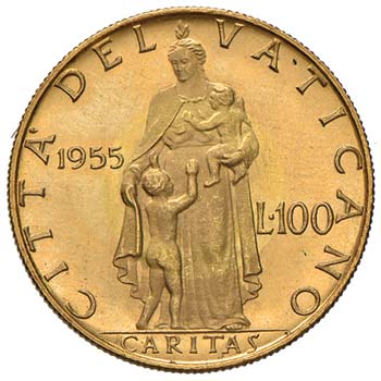 Pio XII (1939-1958) 100 Lire 1955 ... 