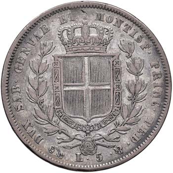 Carlo Alberto (1831-1849) 5 Lire ... 