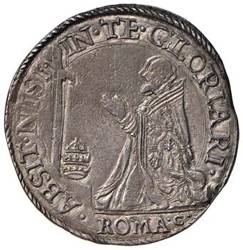 Pio V (1566-1572) Testone - Munt. ... 
