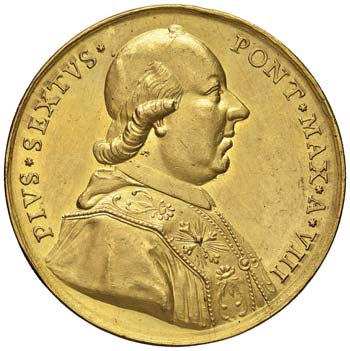 Pio VI (1774-1799) Medaglia 1782 ... 