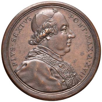 Pio VI (1774-1799) Medaglia 1791 ... 