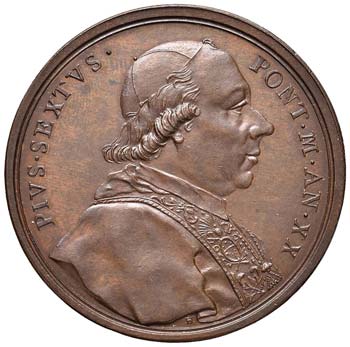 Pio VI (1774-1799) Medaglia 1794 ... 