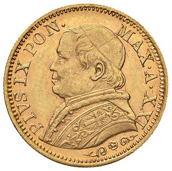 Pio IX (1846-1870) 5 Lire 1866 A. ... 