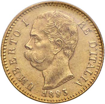 Umberto I (1878-1900) 20 Lire 1893 ... 