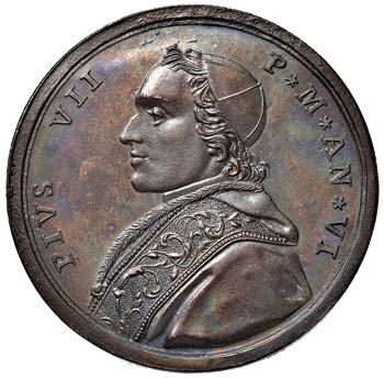 Pio VII (1800-1823) Medaglia A. VI ... 
