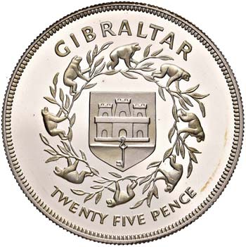 GIBILTERRA 25 Pence 1977 - AG (g ... 