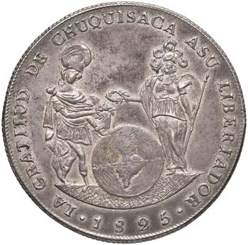 BOLIVIA Medaglia 1825 ... 