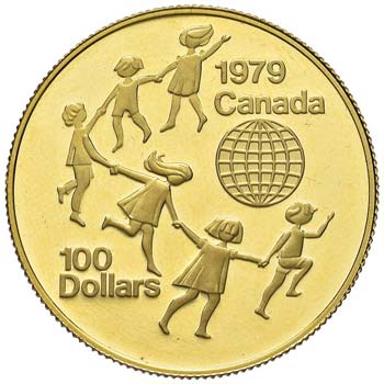 CANADA 100 Dollari 1979 Anno del ... 