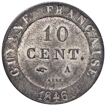 Guyana Francese - 10 Centime 1846 ... 