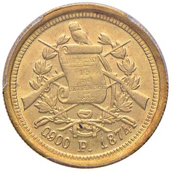 GUATEMALA 5 Pesos 1874 P - Fr. 45 ... 