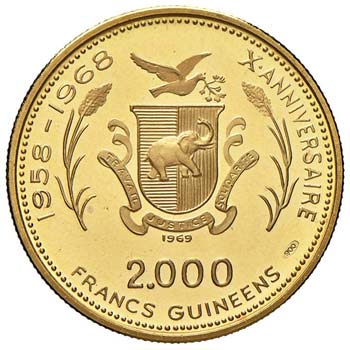 GUINEA 2.000 Franchi 1969 - Fr. 3 ... 