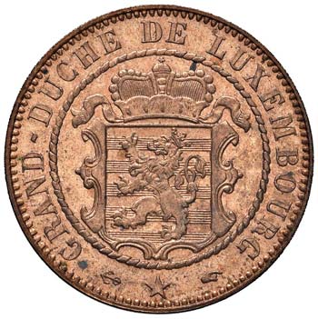 LUSSEMBURGO 10 e 5 Centesimi 1855 ... 