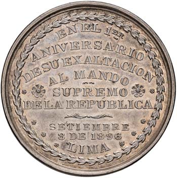 PERU Medaglia 1896 Nicolas de ... 