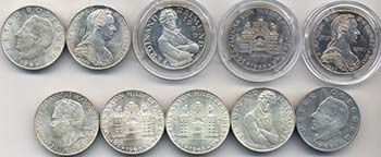 AUSTRIA Lotto di 10 monete da 25 ... 