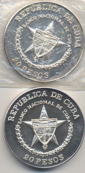 CUBA 20 Pesos 1989 da 2 Once ... 