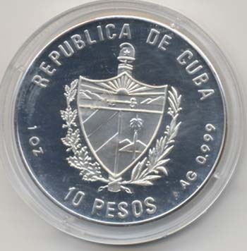 CUBA 10 Pesos 1989 da una Oncia ... 