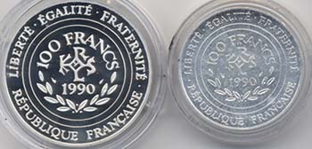 FRANCIA 100 Franchi (15 Ecus) 1990 ... 