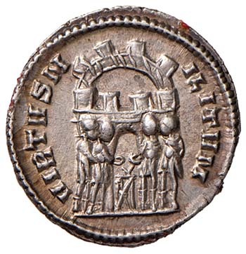 Galerio (293-305) Argenteo - Testa ... 