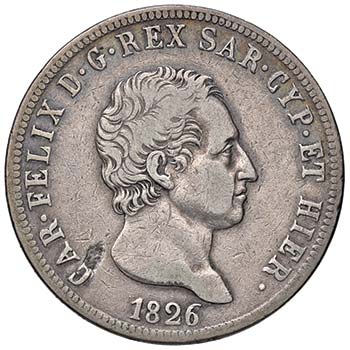 Carlo Felice (1821-1831) 5 Lire ... 