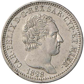 Carlo Felice (1821-1831) Lira 1828 ... 