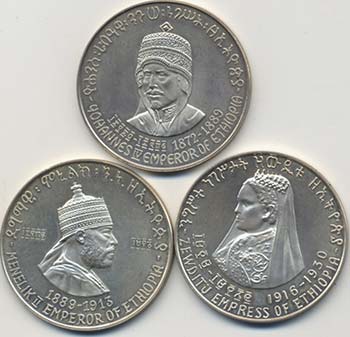 ETIOPIA Lotto di tre monete come ... 