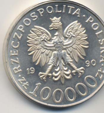 POLONIA 100.000 Zlotych 1990 - AG ... 