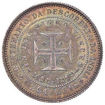PORTOGALLO 200 Reis 1898 - AG (g ... 