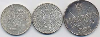 Lotto di tre monete in argento ... 