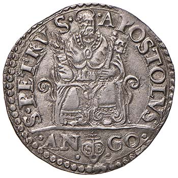 Pio V (1566-1572) Ancona - Testone ... 