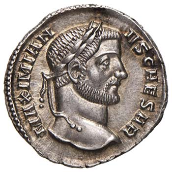 Galerio (305-306) Argenteo - Testa ... 