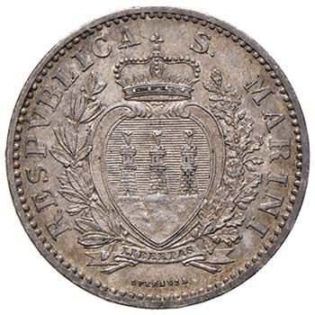 SAN MARINO Lira 1898 - AG (g 4,99)