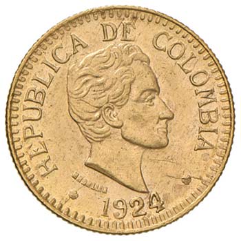 COLOMBIA 2,50 Pesos 1924 - Fr. 114 ... 