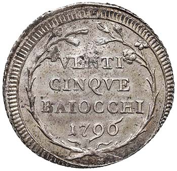 Pio VI (1775-1799) 25 Baiocchi ... 