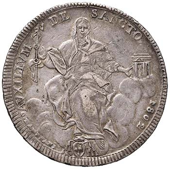 Pio VII (1800-1823) Scudo 1802 A. ... 