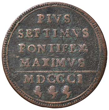 Pio VII (1800-1823) Baiocco 1801 ... 