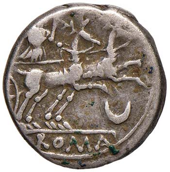 Anonime - Denario (143 a.C.) Testa ... 