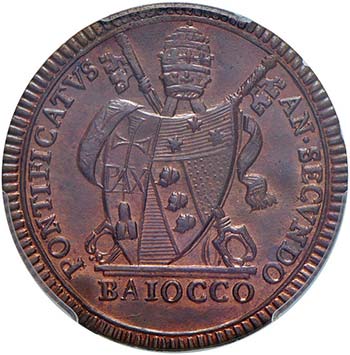 Pio VII (1800-1823) Baiocco 1802 ... 