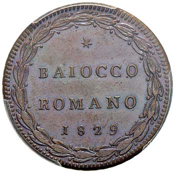 Pio VIII (1829-1830) Baiocco 1829 ... 