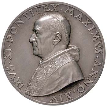 Pio XI (1922-1939) Medaglia A. XIV ... 